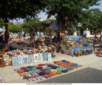 buying pottery in Tunisia